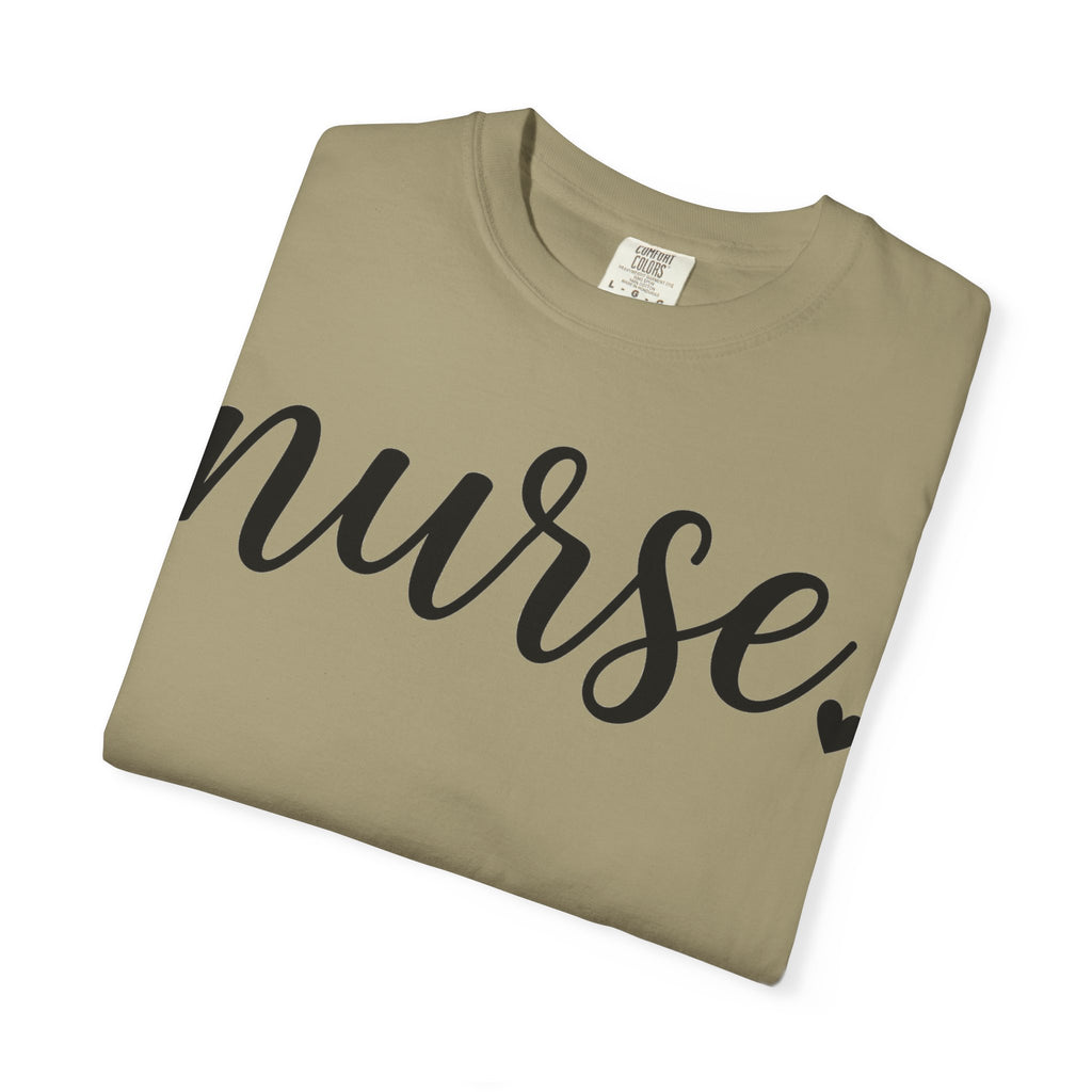 Nurse Script Heart Shirt, Bold Hand Lettered Nurse Tee, Minimal RN Shirt, Nurse Week Gift