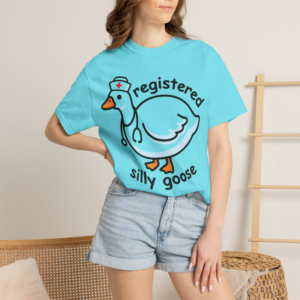 Registered Silly Goose Wide Shirt, Long Neck Nurse Goose Tee, Funny Nurse Shirt, RN Gift