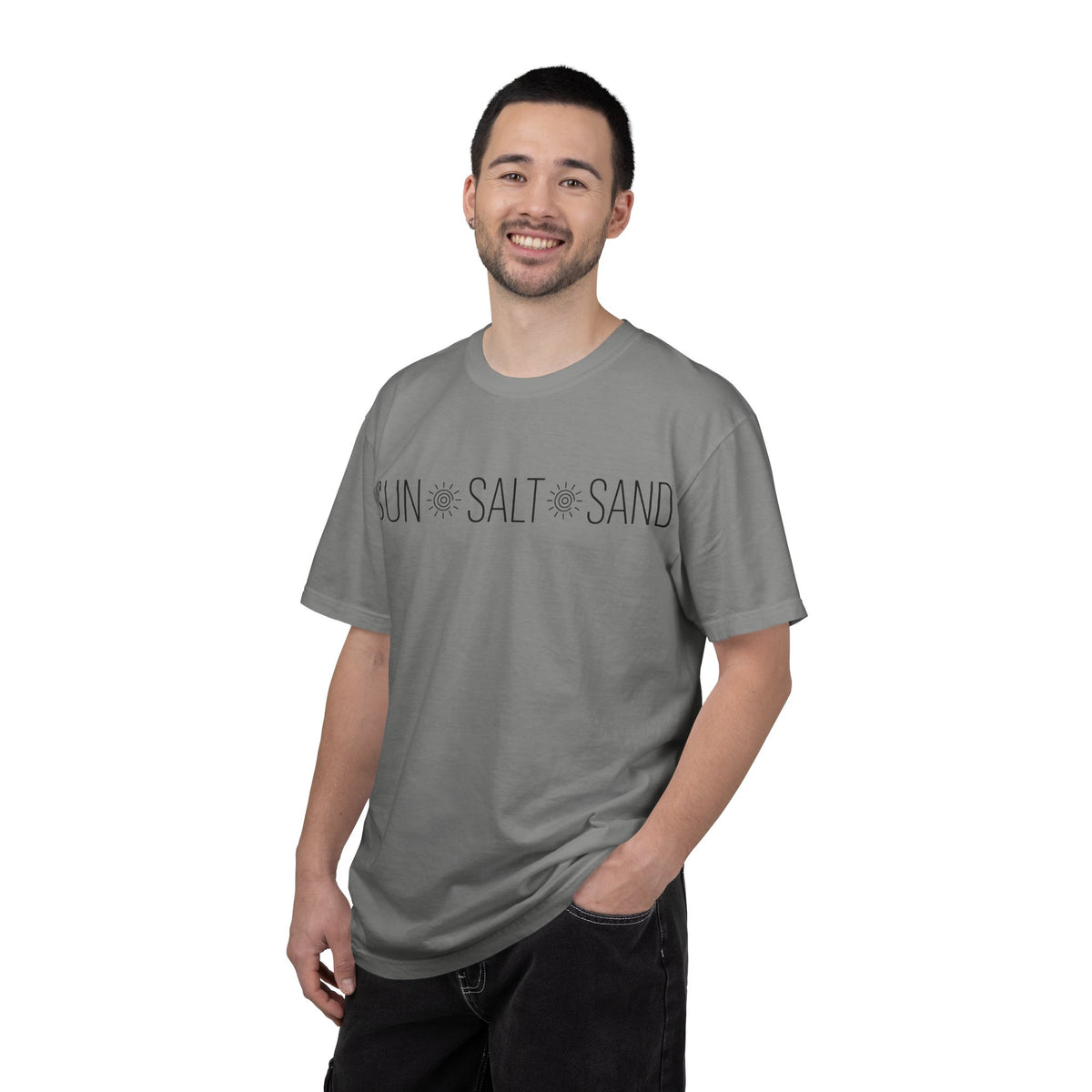 Sun Salt Sand Shirt, Minimal Coastal Typography Tee, Simple Beach Shirt, Summer Gift