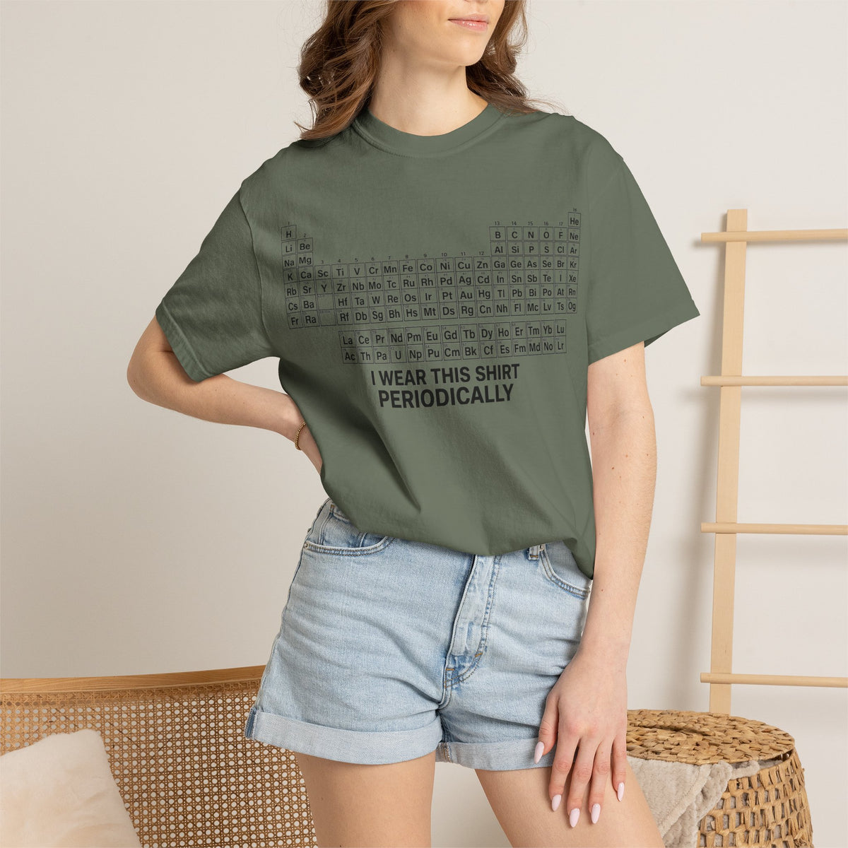 I Wear This Shirt Periodically Shirt, Funny Periodic Table Chemistry Tee, Science Teacher Shirt, Nerd Gift