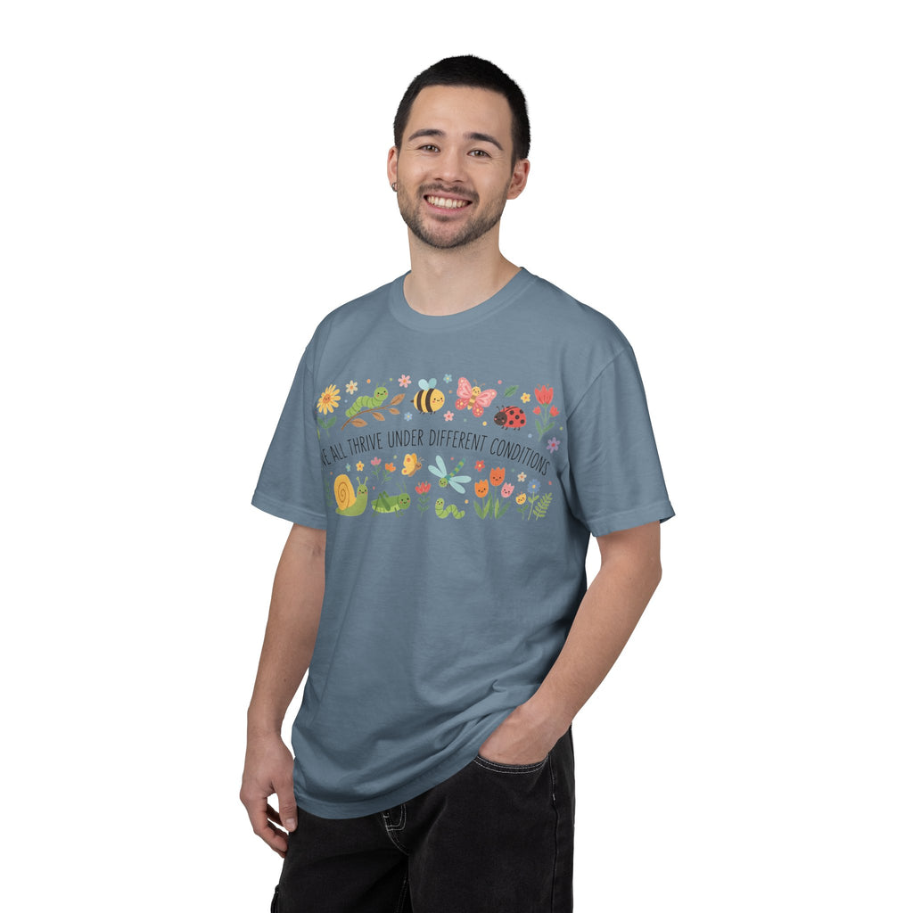 We All Thrive Under Different Conditions Shirt, Neurodiversity Garden Tee, Inclusion Teacher Shirt, SPED Gift