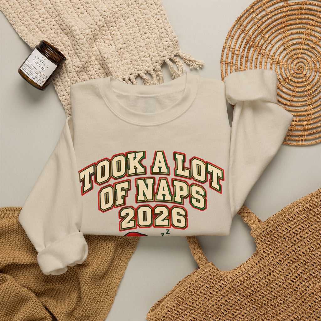 Funny Christmas Ornament Took A Lot Of Naps 2026 Mug Sweatshirt Dated Keepsake Gift for Dad New Parent Tired Mom Sloth