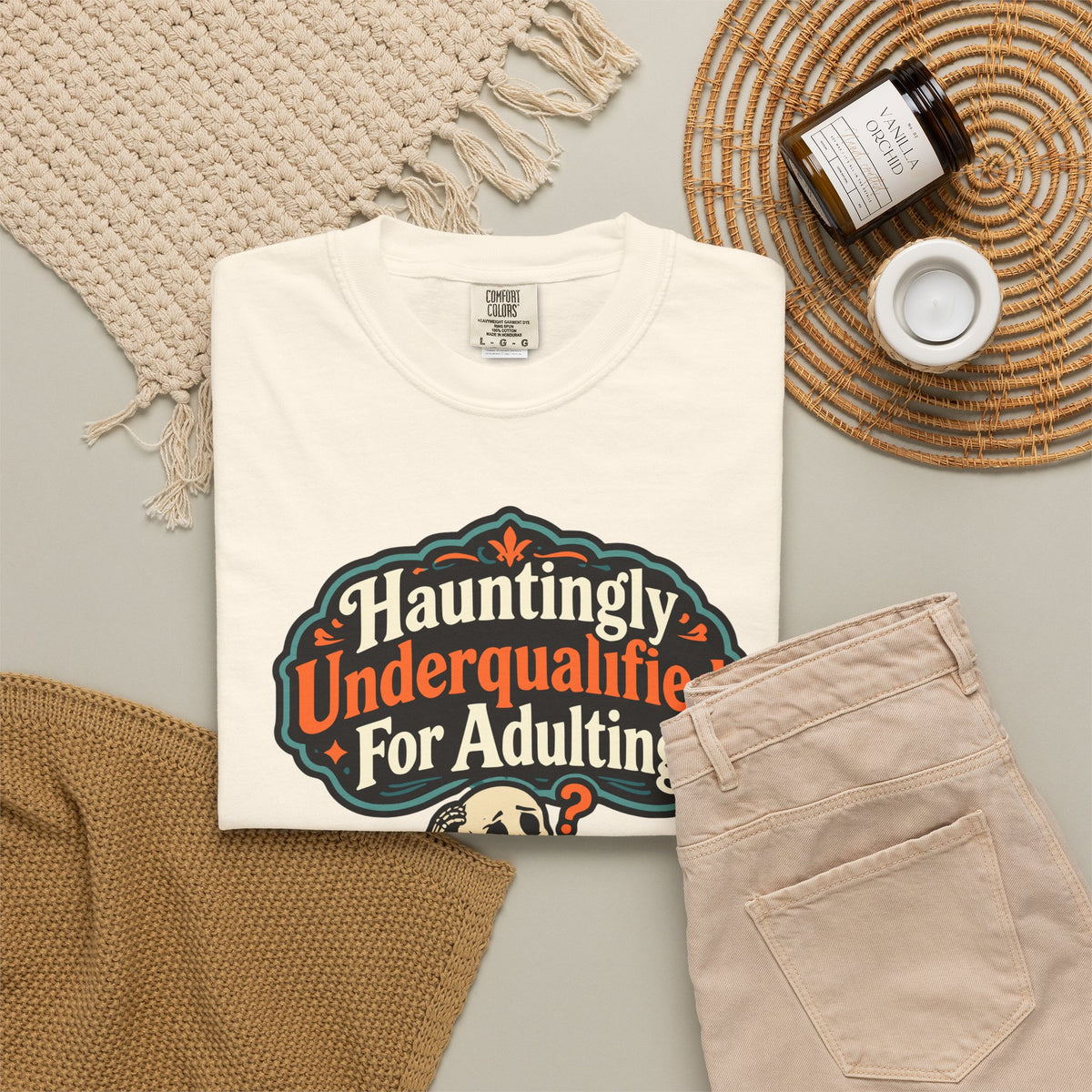 Hauntingly Underqualified For Adulting Halloween Shirt, Funny Skeleton Tee