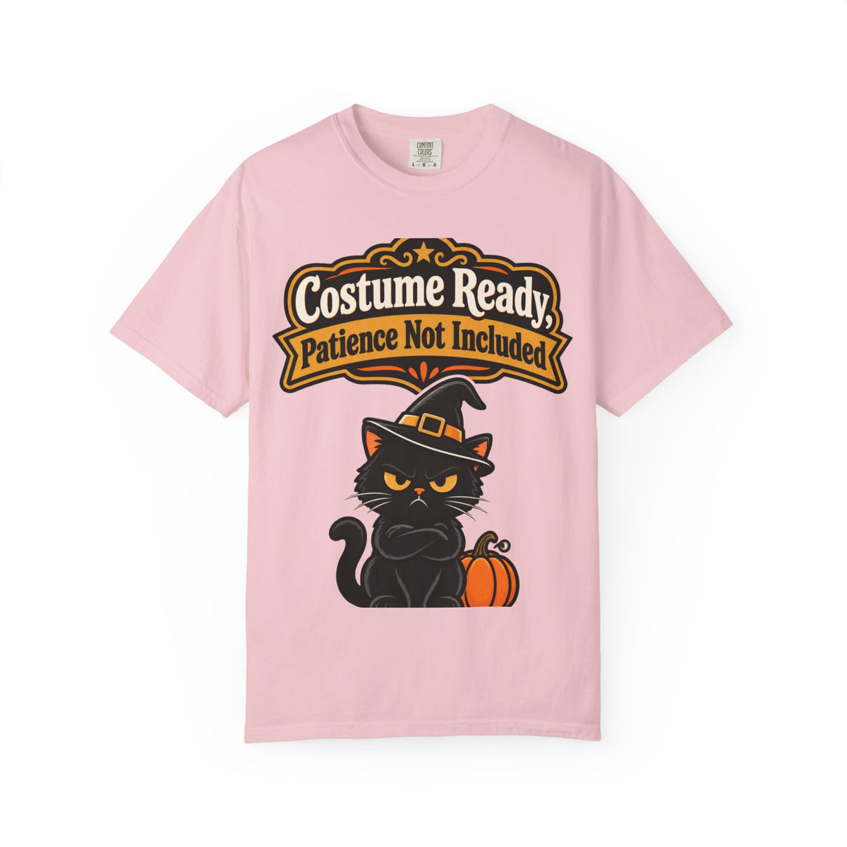 Costume Ready, Patience Not Included Halloween Shirt, Funny Black Cat Tee