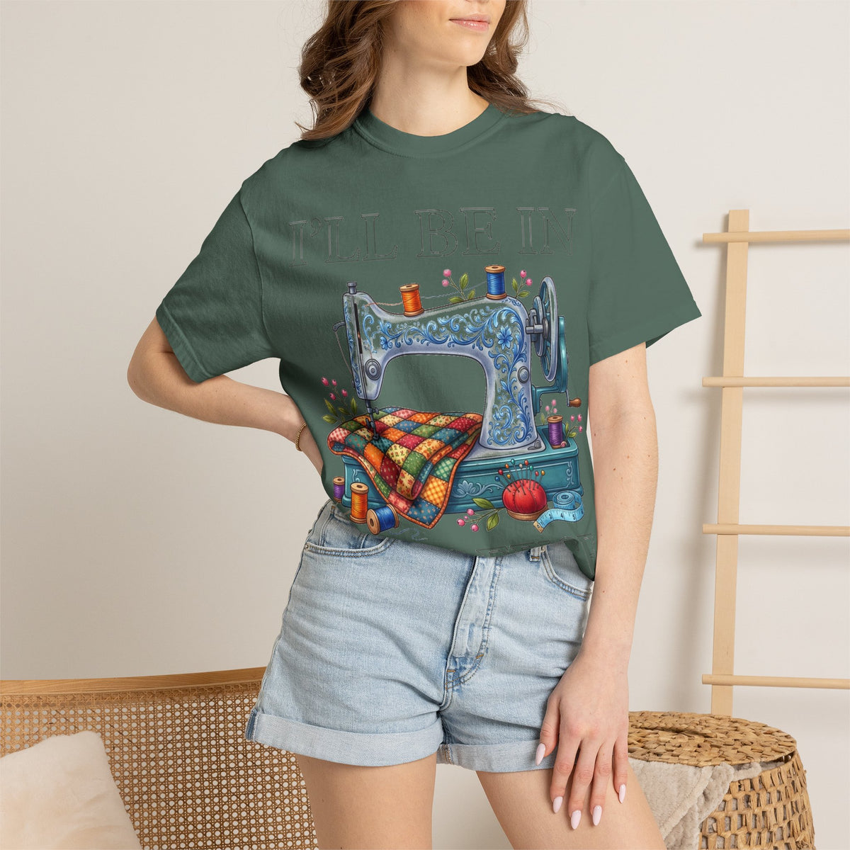I'll Be In My Office Sewing Shirt, Vintage Sewing Machine Quilter Tee, Funny Seamstress Shirt, Quilter Gift