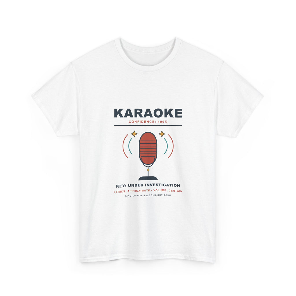 Karaoke Confidence Tee — Key Under Investigation