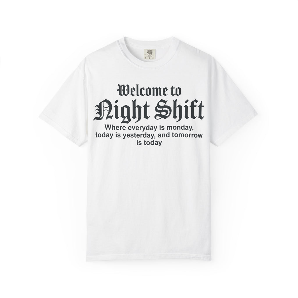 Welcome To Night Shift Bold Shirt, Gothic Type Nurse Tee, Shift Worker Humor Shirt, Nurse Gift