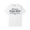 Welcome To Night Shift Bold Shirt, Gothic Type Nurse Tee, Shift Worker Humor Shirt, Nurse Gift