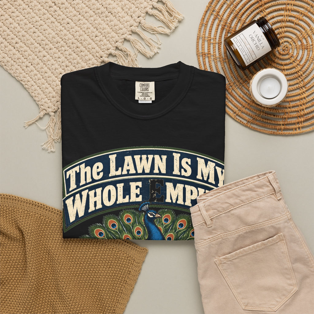 Funny Retirement Shirt The Lawn Is My Whole Empire Elk Shirt, Retirement Gift For Men Women, Lawn Mowing Humor Comfort Colors Shirt