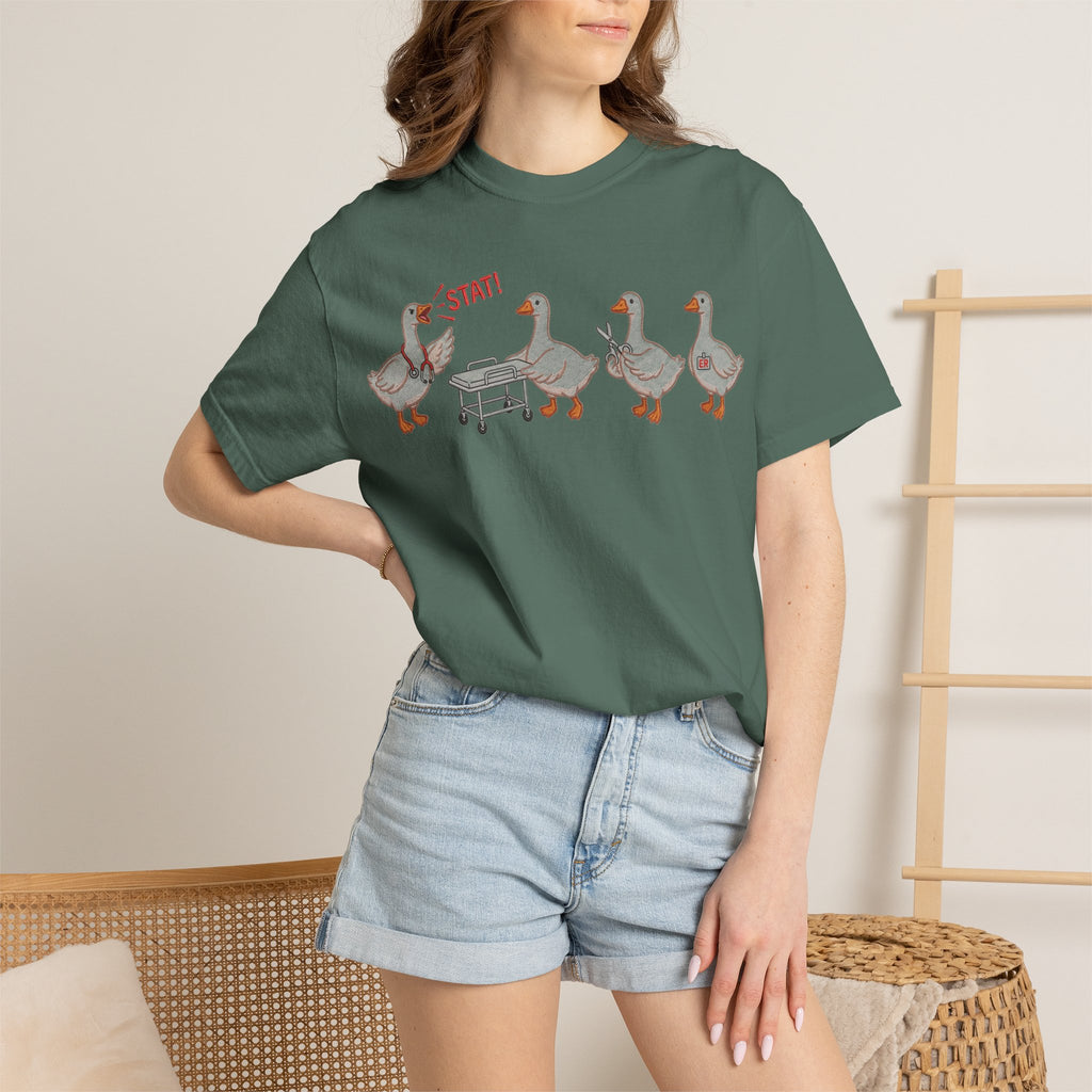 Nurse Goose Squad Stat Shirt, Funny ER Geese Tee, Night Shift Nurse Shirt, RN Team Gift