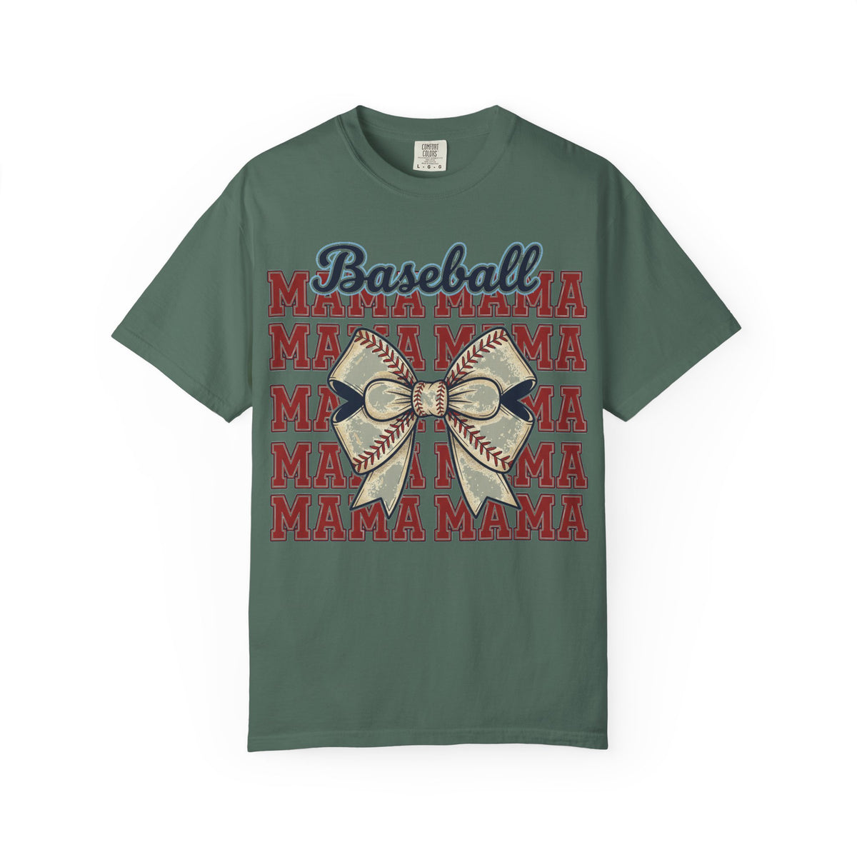 Baseball Mama Big Bow Shirt, Five Row Varsity Mama Tee, Baseball Mom Game Day Shirt, Baseball Mom Gift