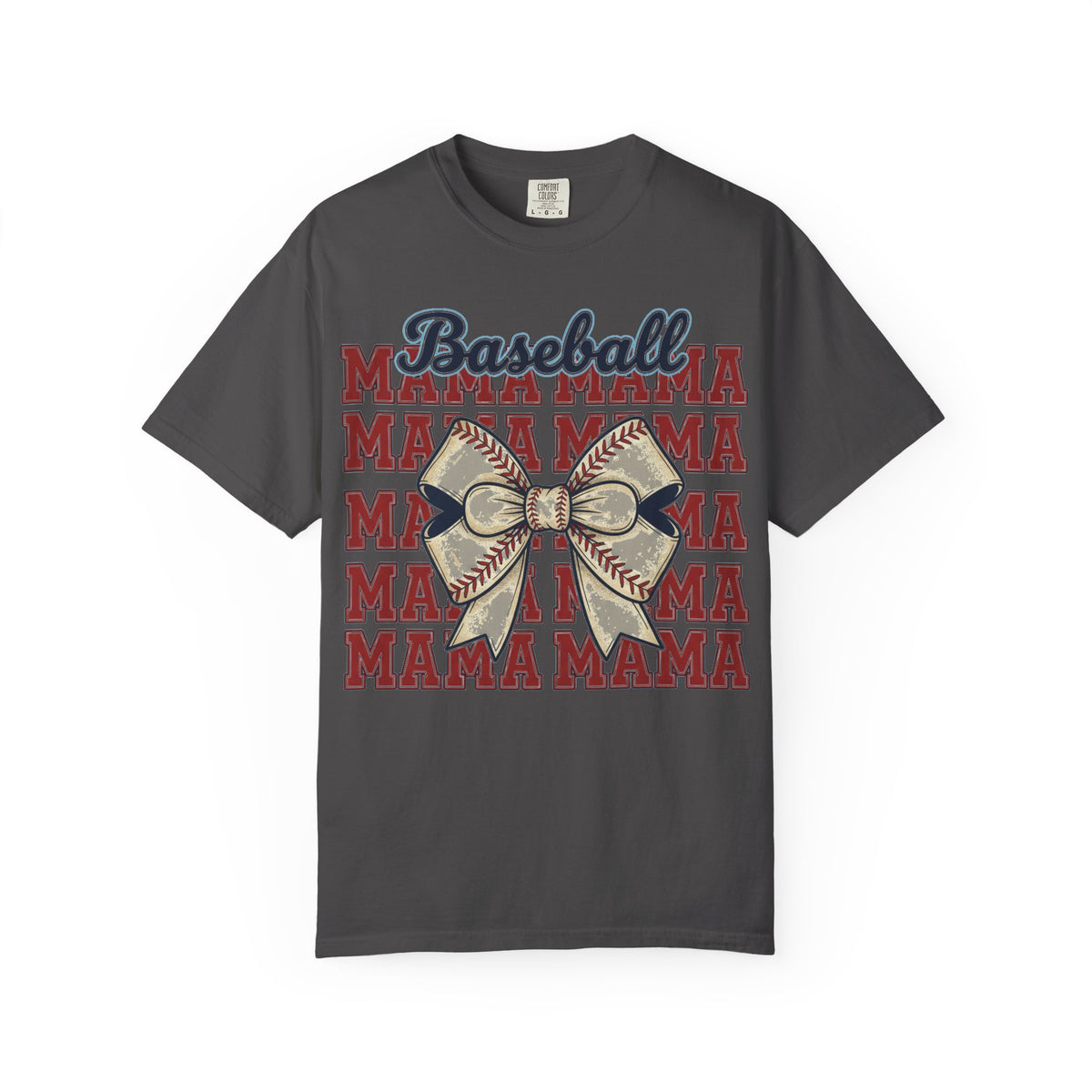 Baseball Mama Big Bow Shirt, Five Row Varsity Mama Tee, Baseball Mom Game Day Shirt, Baseball Mom Gift