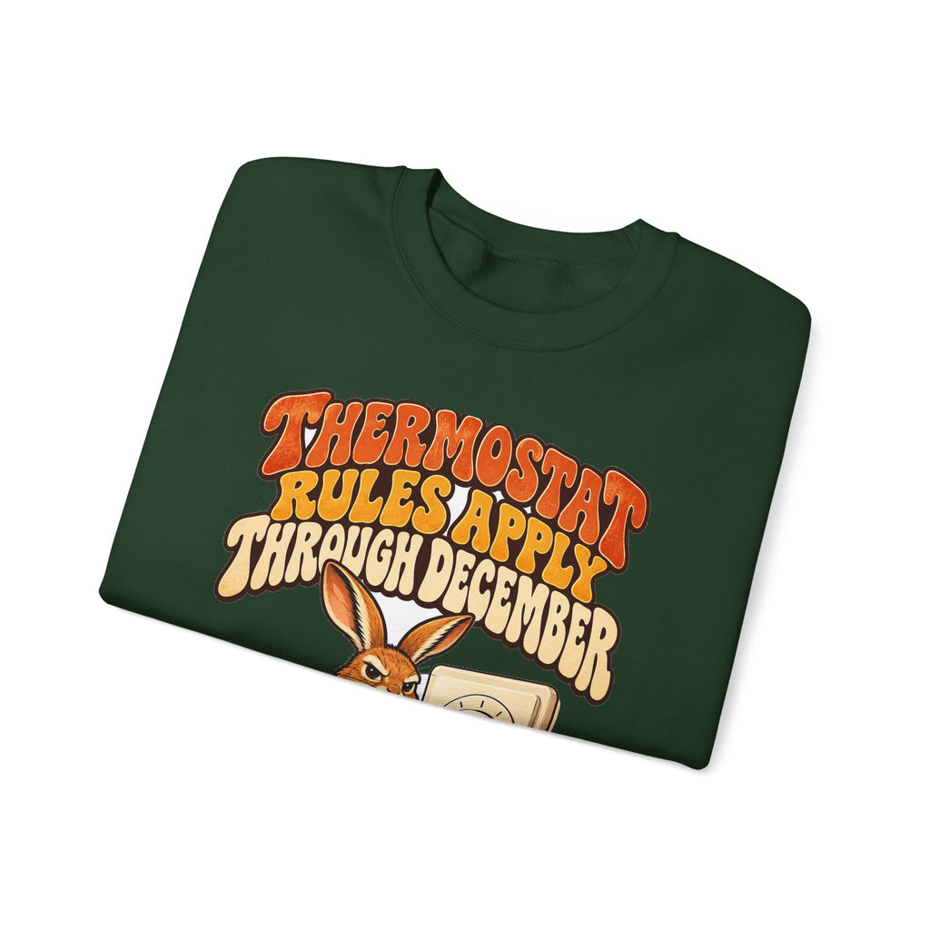 Funny Dad Christmas Gift Thermostat Rules Apply Through December Sweatshirt, Dad Humor Tee, Gift for Dad Husband Father