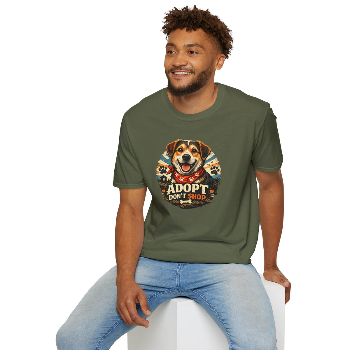 Adopt Don't Shop Dog T-Shirt – Rescue Pet Awareness Tee