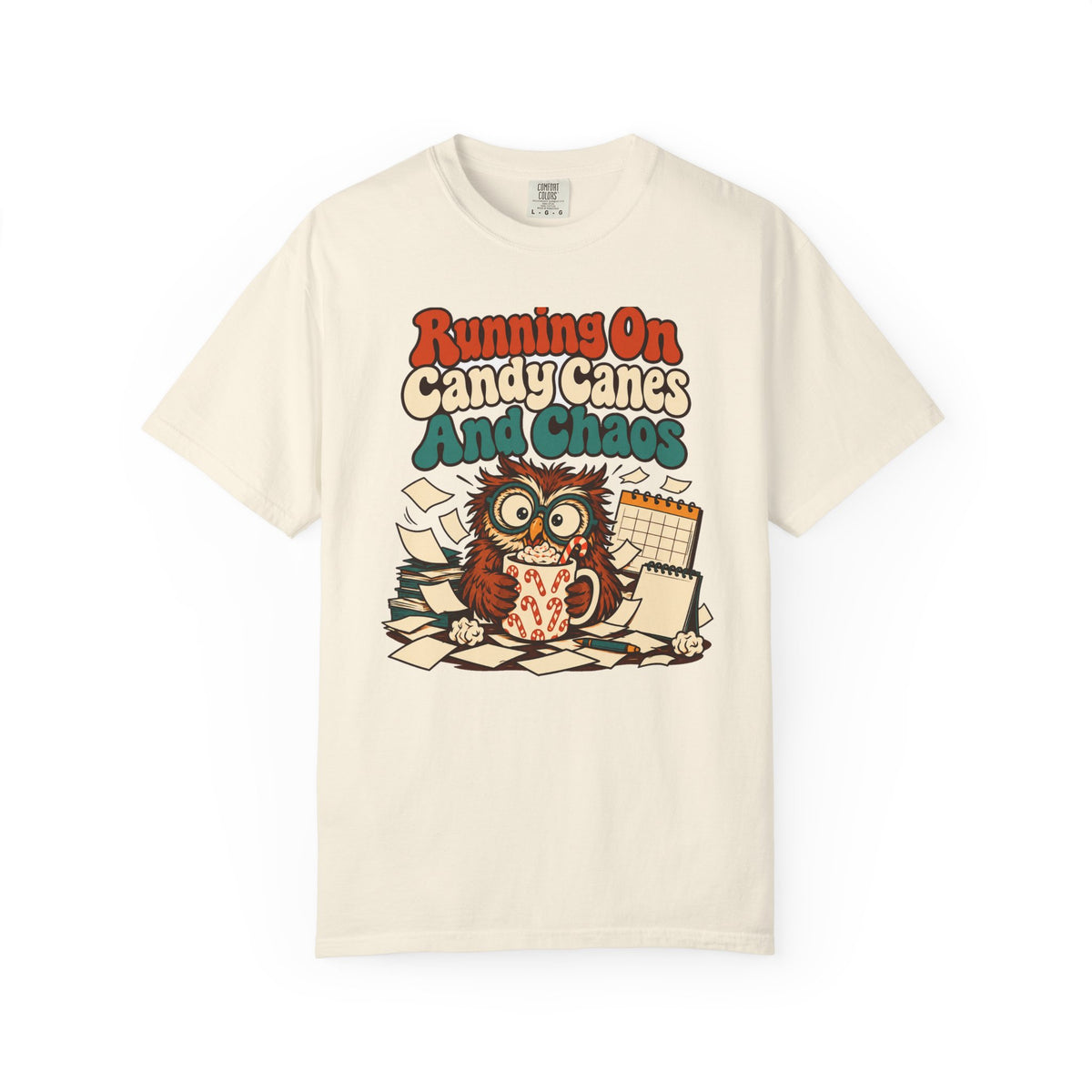 Funny Teacher Christmas Shirt Running On Candy Canes And Chaos Shirt, Funny Teacher Gift, Christmas Gift, Funny Shirt
