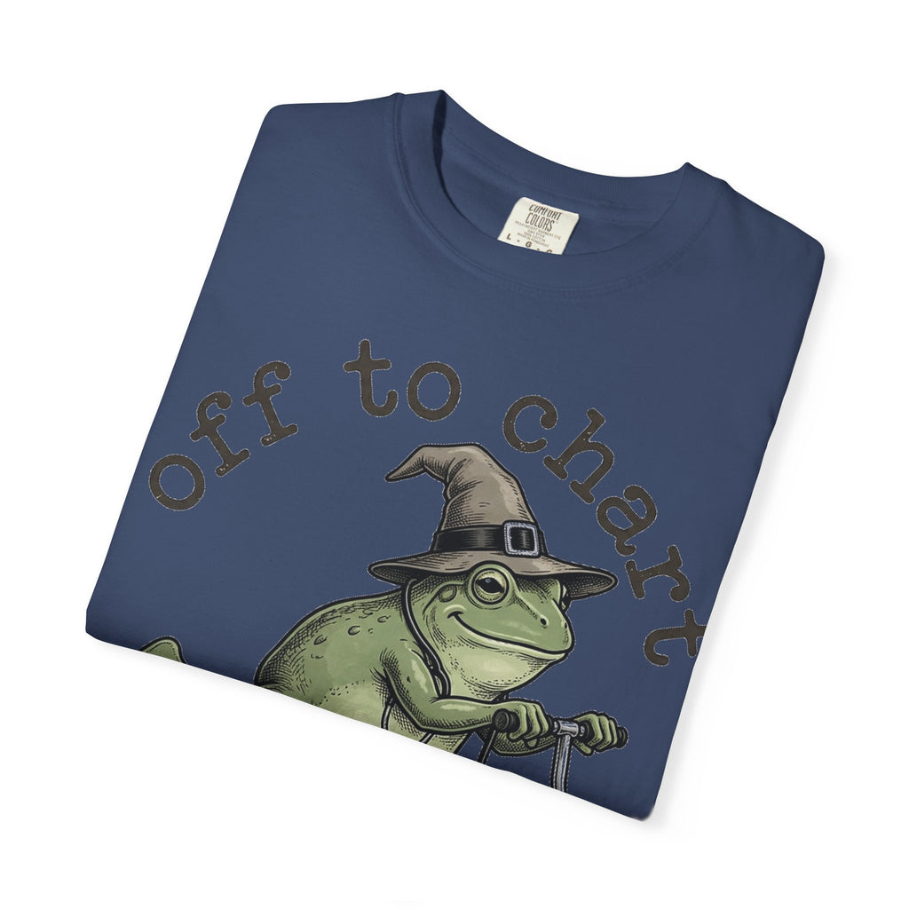Off To Chart Etched Frog Shirt, Vintage Nurse Frog Scooter Tee, Charting Humor Shirt, RN Gift