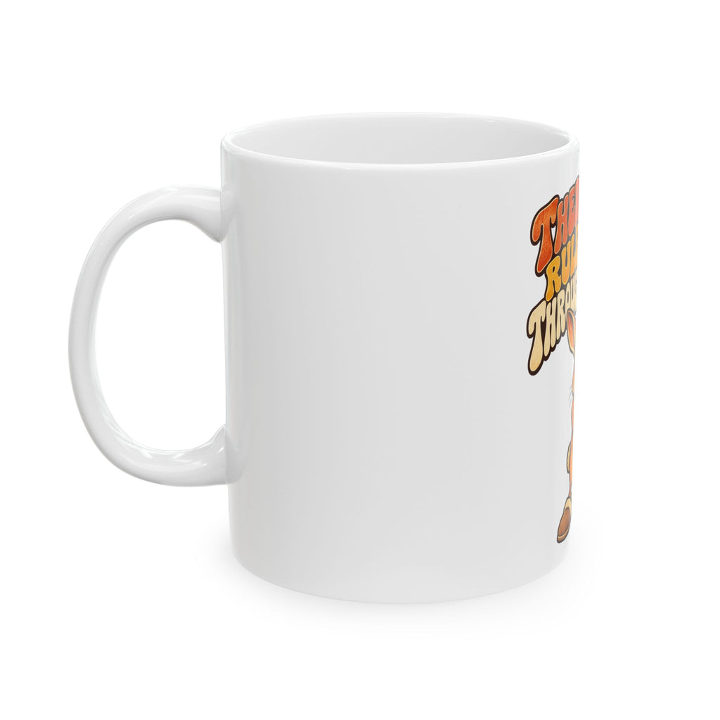 Thermostat Rules Apply Through December Mug, Funny Dad Christmas Gift, Secret Santa Stocking Stuffer, 11oz 15oz Coffee Mug