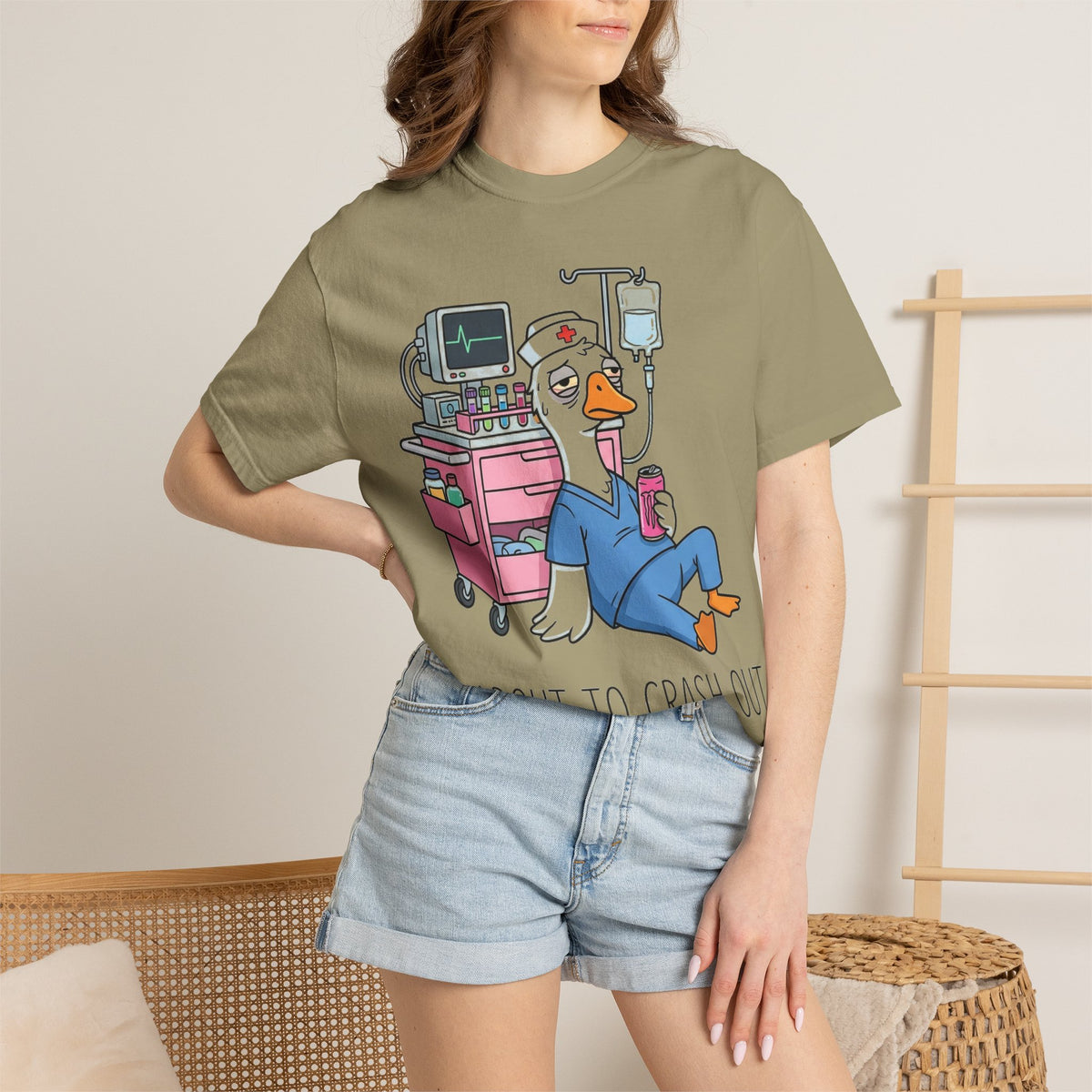 I'm About To Crash Out Shirt, Funny Night Shift Goose Nurse Tee, Burnt Out RN Shirt, Nurse Gift