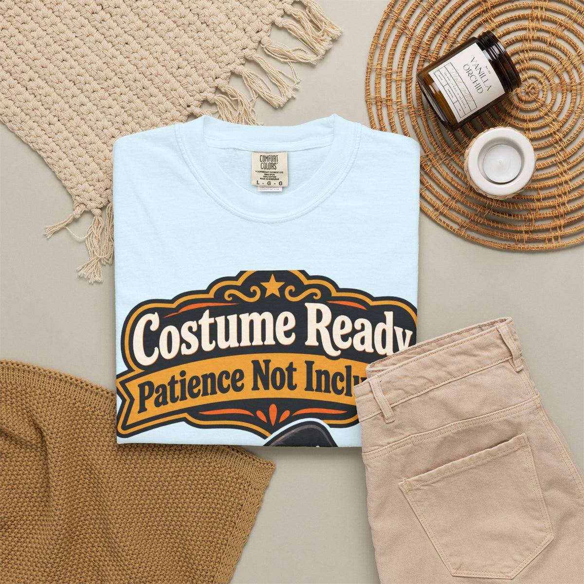 Costume Ready, Patience Not Included Halloween Shirt, Funny Black Cat Tee