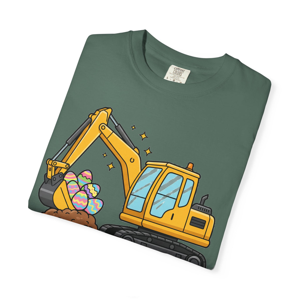 Eggs-Cavator Big Digger Shirt, Easter Excavator Tee, Construction Easter Shirt, Kids Easter Gift