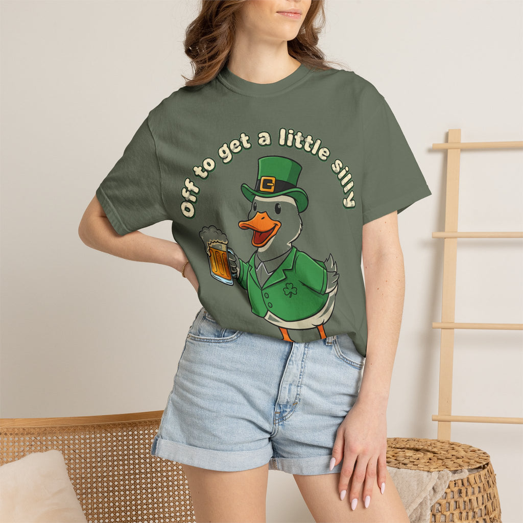 Off To Get A Little Silly Duck Shirt, Leprechaun Suit Beer Duck Tee, Funny St Patricks Day Shirt, Irish Gift
