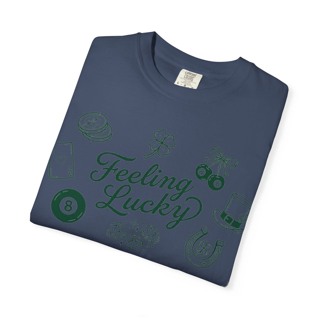 Feeling Lucky Shirt, St Patricks Day Charms Tee, Green Clover Dice Shirt, Lucky Charm Gift