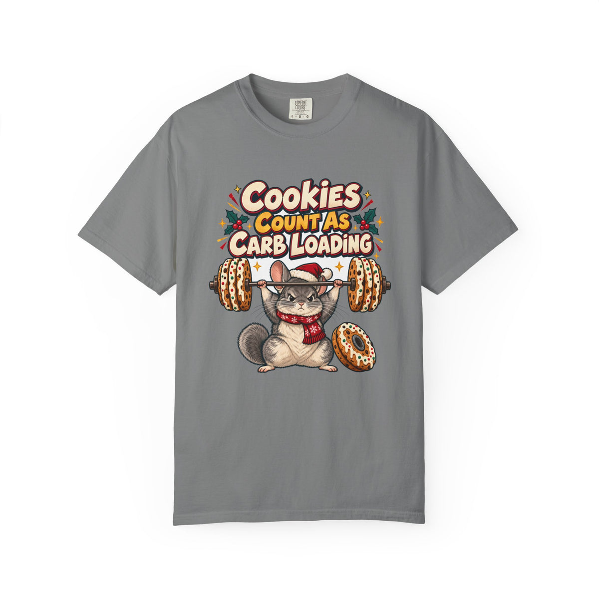 Funny Gym Christmas Shirt Cookies Count As Carb Loading Shirt, Funny Holiday Gift Shirt, Christmas Gift Idea
