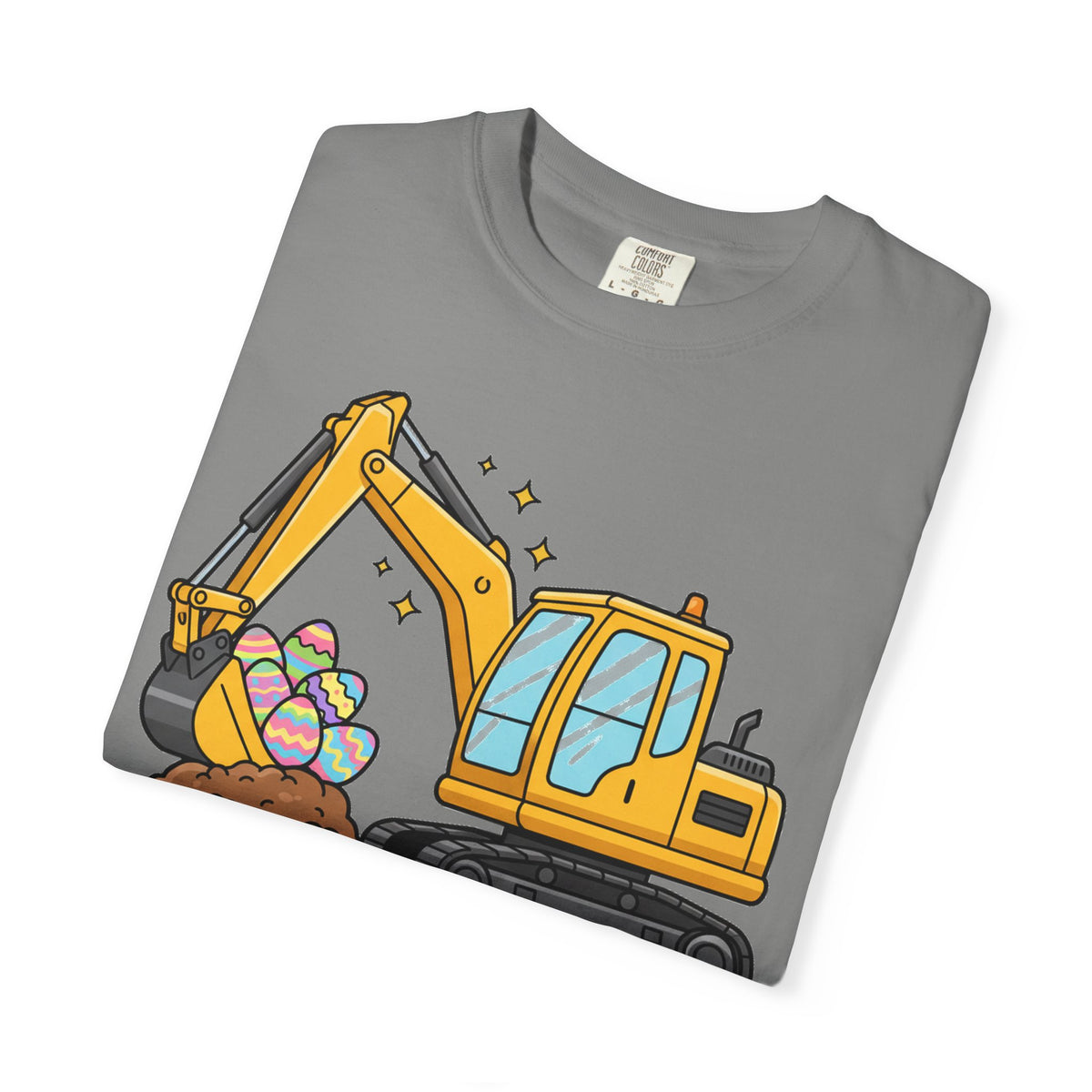 Eggs-Cavator Big Digger Shirt, Easter Excavator Tee, Construction Easter Shirt, Kids Easter Gift