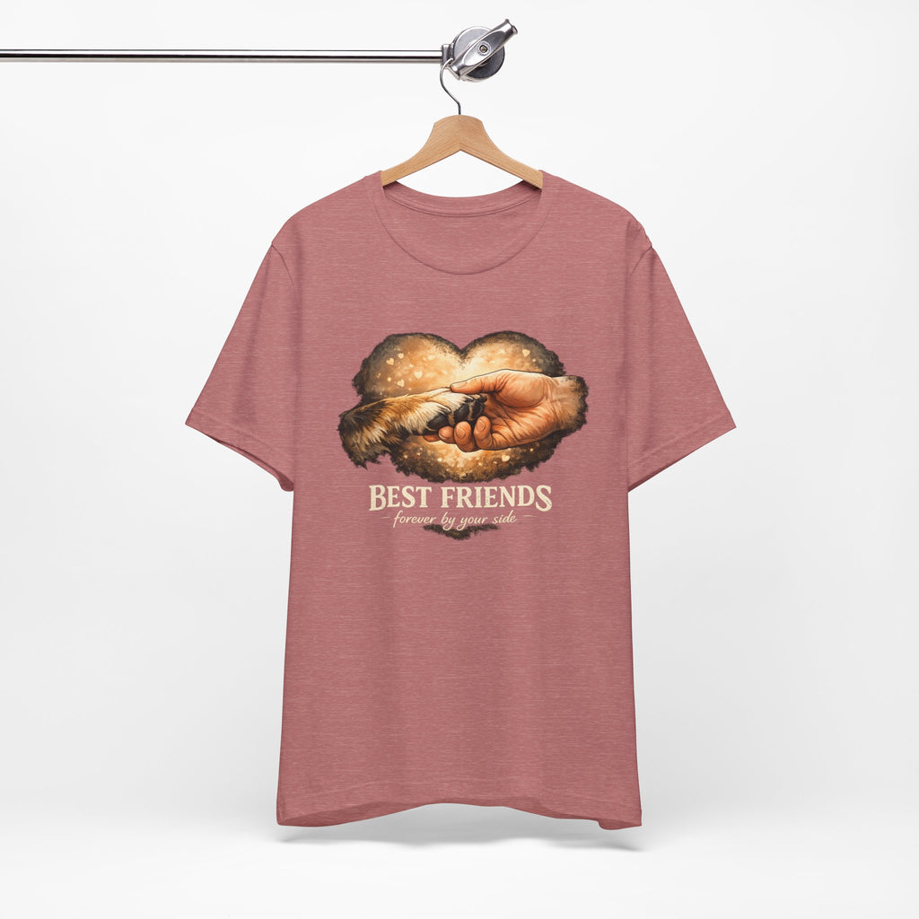 Best Friends Paw & Human T-Shirt — "Best Friends" Pet Lover Tee