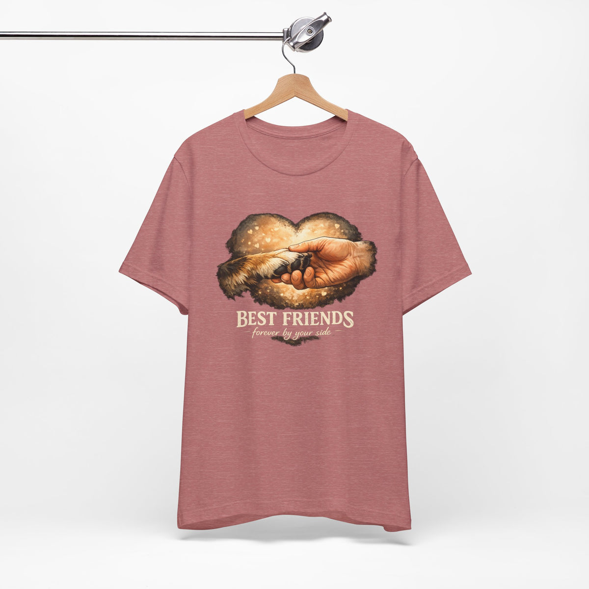 Best Friends Paw & Human T-Shirt — "Best Friends" Pet Lover Tee