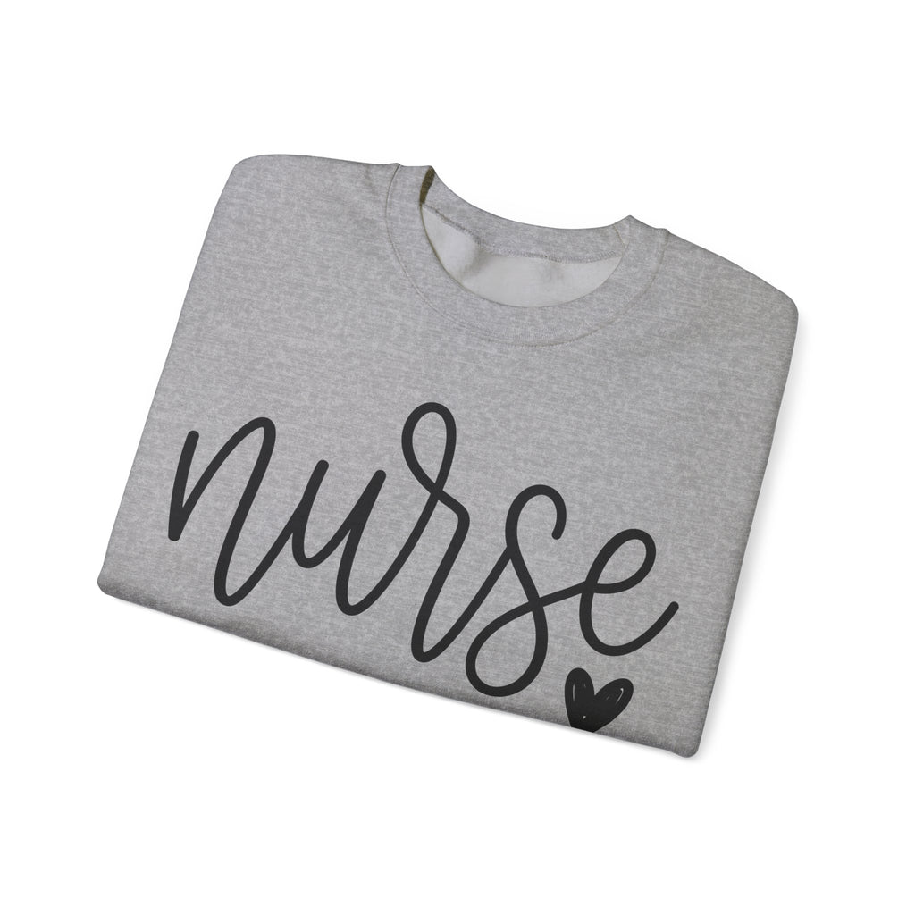 Nurse Sweatshirt Script Heart, Minimalist Nurse Cursive Sweatshirt, Nurse Week Gift, Simple RN Sweatshirt, Nursing Student Gift, Nurse Appre