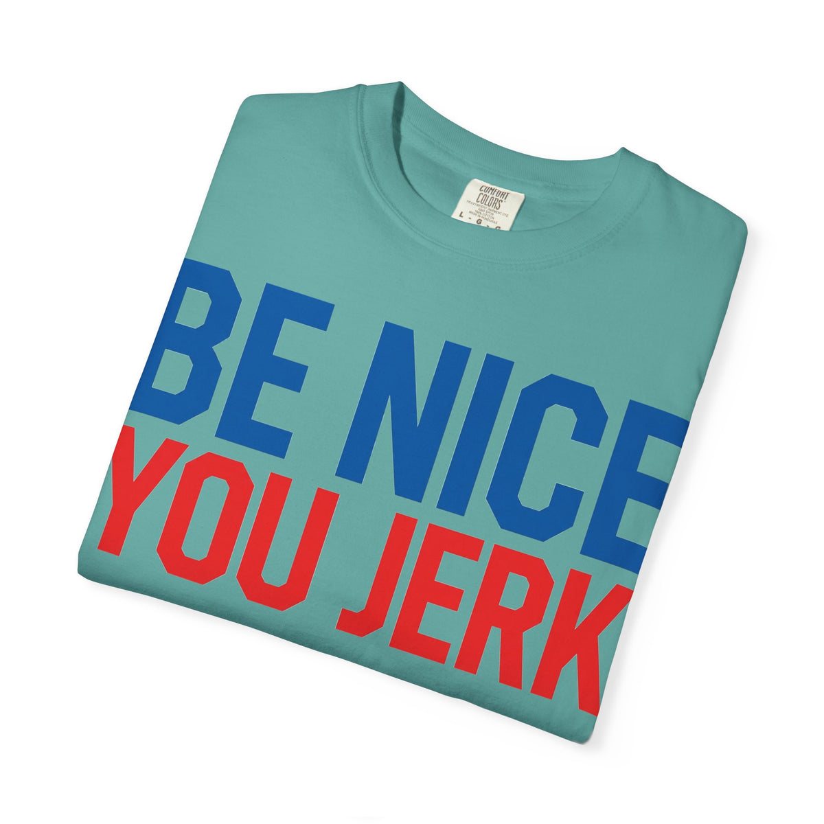 Be Nice You Jerk Shirt, Funny Sarcastic Quote Tee, Bold Retro Typography Shirt, Snarky Gift