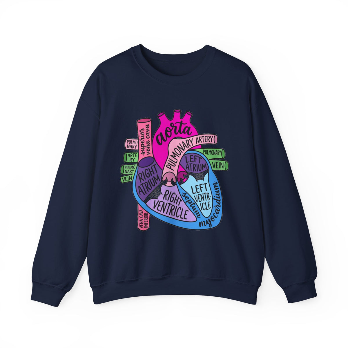 Anatomical Heart Sweatshirt, Pop Art Cardiac Anatomy Sweatshirt, Cardiology Nurse Gift, Med Student Sweatshirt, Cardiac Sonographer Sweatshi