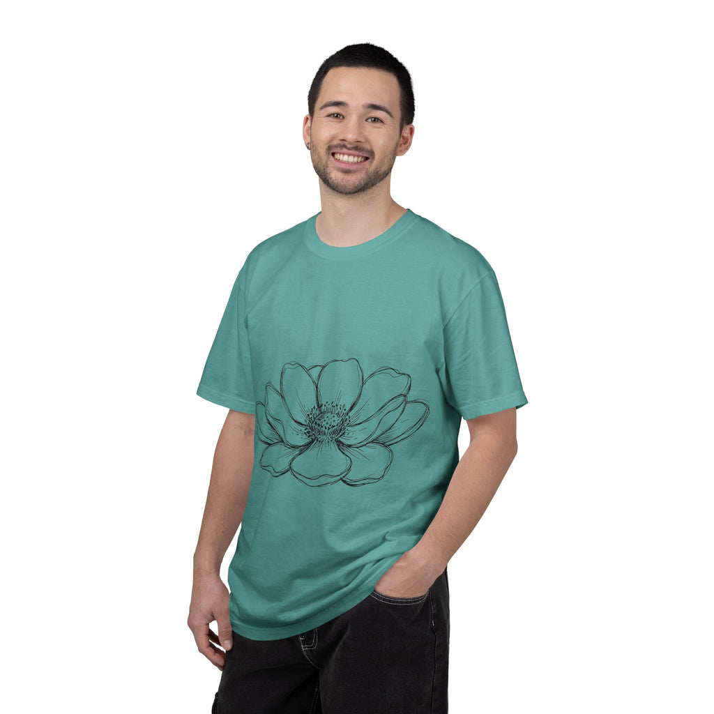 Anemone Flower Line Art Shirt, Minimal Botanical Drawing Tee, Single Bloom Shirt, Plant Lover Gift
