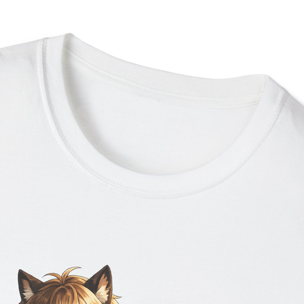 Anime Boy with Shiba Inu T-Shirt — Cute Kawaii Cat-Eared Character Tee
