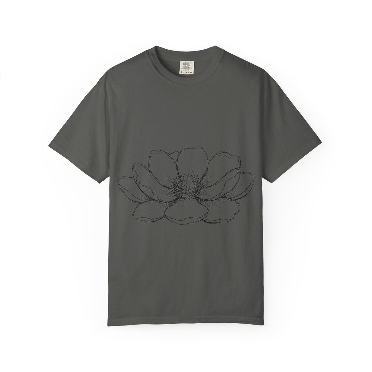 Anemone Flower Line Art Shirt, Minimal Botanical Drawing Tee, Single Bloom Shirt, Plant Lover Gift