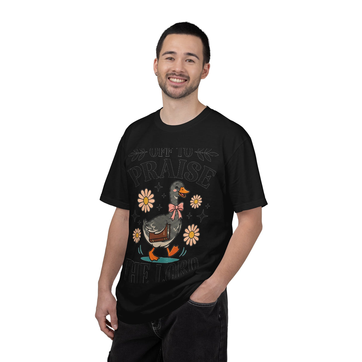 Off To Praise The Lord Shirt, Funny Christian Goose Tee, Daisy Church Shirt, Faith Gift