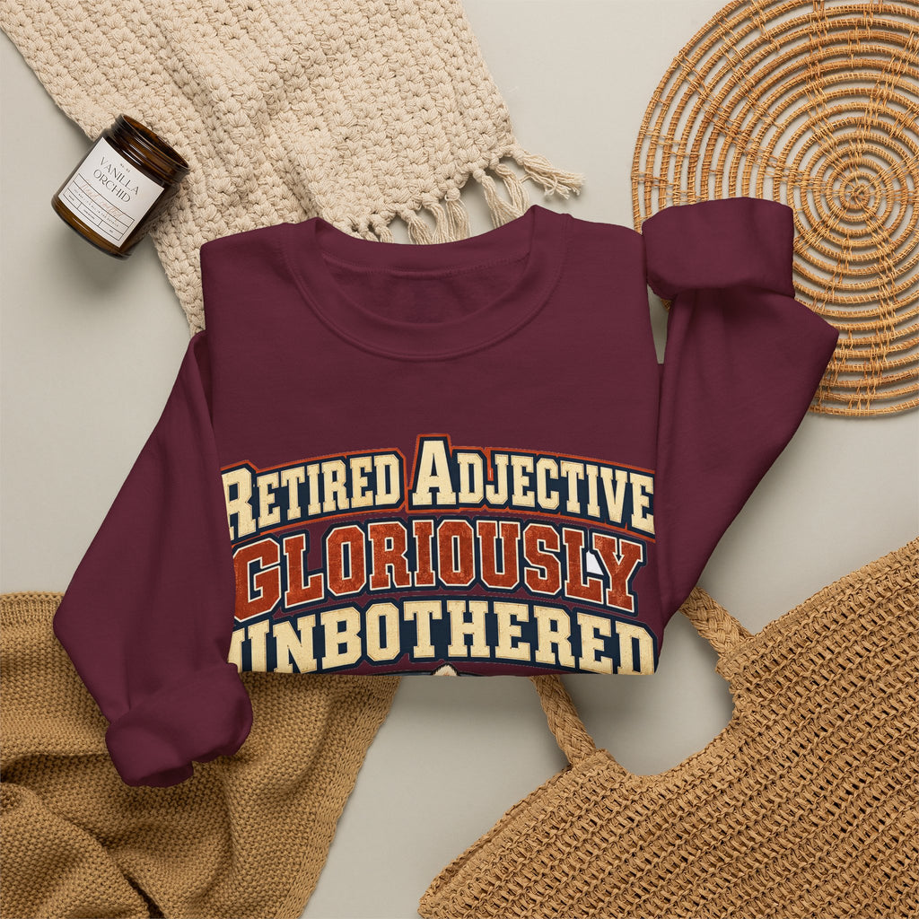 Funny Retirement Sweatshirt Retired Adjective Gloriously Unbothered Red Panda Sweatshirt, Retirement Gift, Sweatshirt