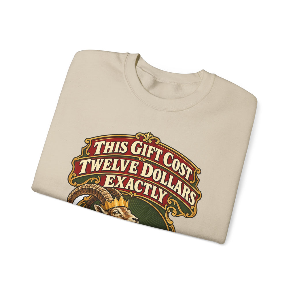 White Elephant Gift This Gift Cost Twelve Dollars Exactly Sweatshirt, Funny Gift Exchange Gift, Christmas Gift, Funny Tee