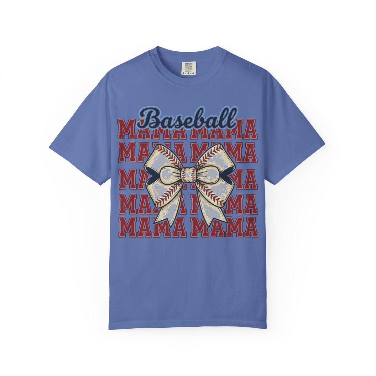 Baseball Mama Big Bow Shirt, Five Row Varsity Mama Tee, Baseball Mom Game Day Shirt, Baseball Mom Gift