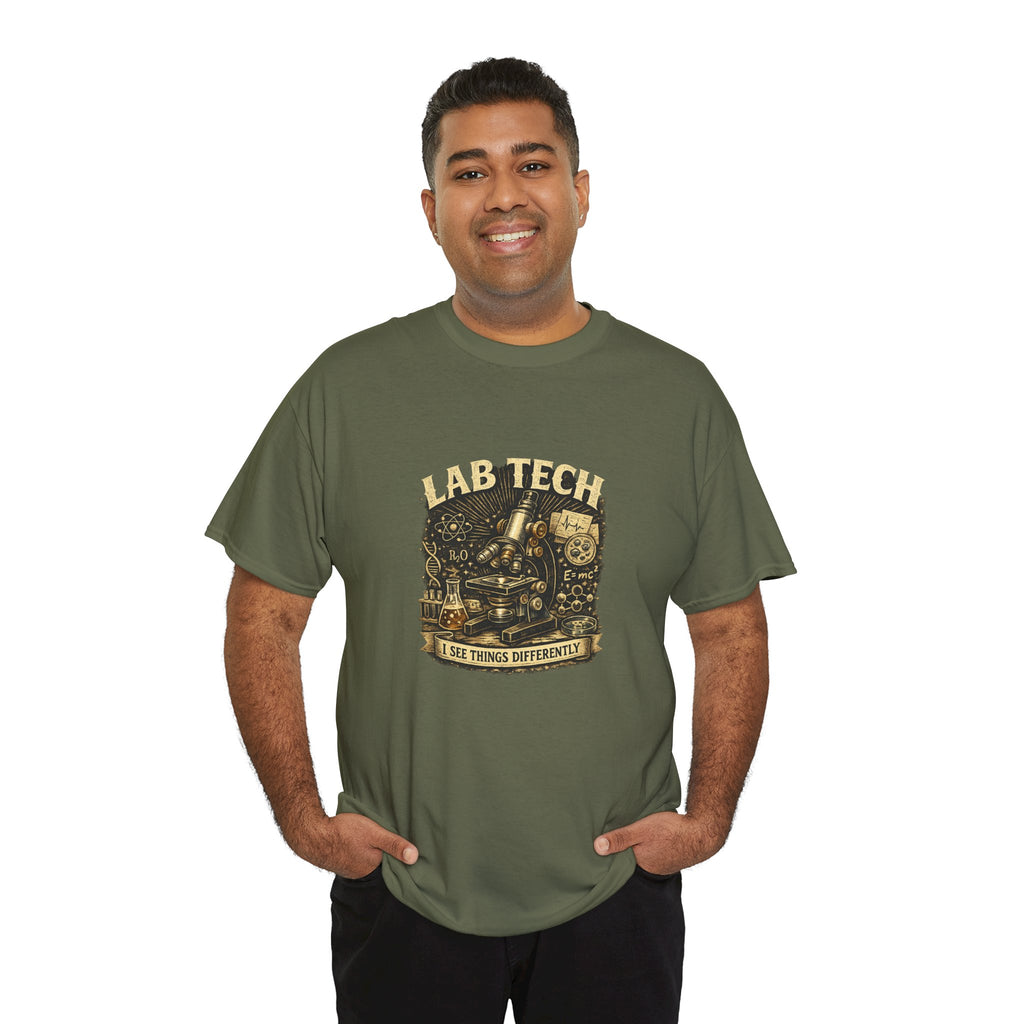 Lab Tech T-Shirt — "I Make Things Different" Vintage Science Tee