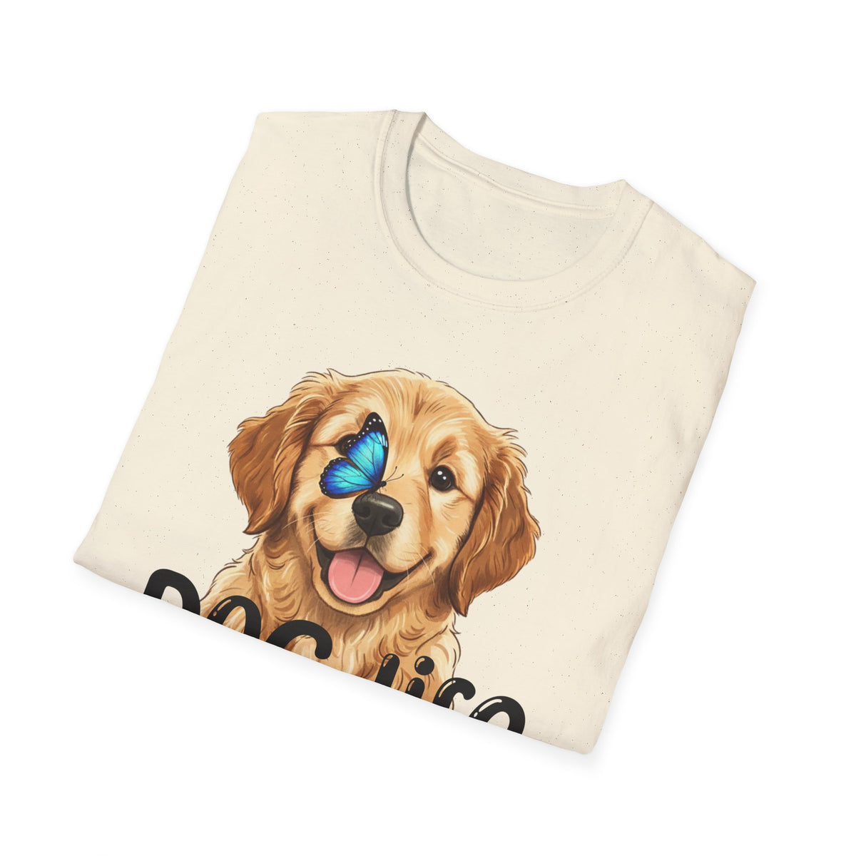 Dog Life T-Shirt – Golden Retriever with Butterfly Graphic