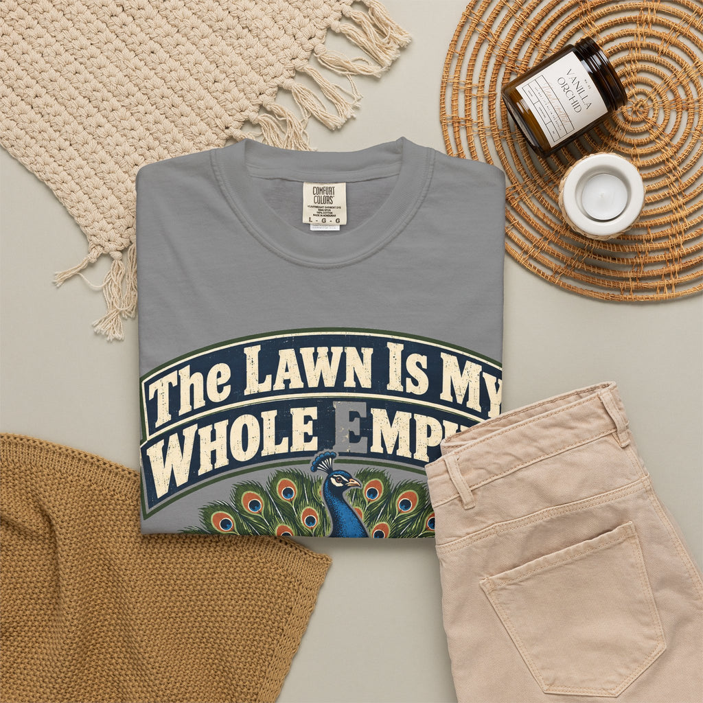 Funny Retirement Shirt The Lawn Is My Whole Empire Elk Shirt, Retirement Gift For Men Women, Lawn Mowing Humor Comfort Colors Shirt