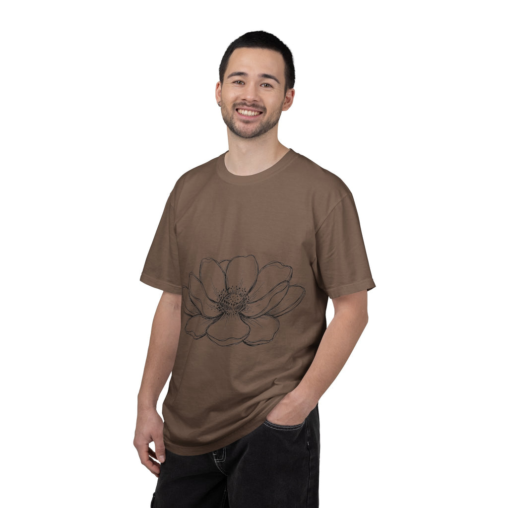 Anemone Flower Line Art Shirt, Minimal Botanical Drawing Tee, Single Bloom Shirt, Plant Lover Gift