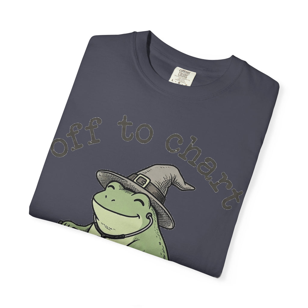 Off To Chart Shirt, Funny Witch Frog Nurse Tee, Charting Nurse Scooter Shirt, RN Gift