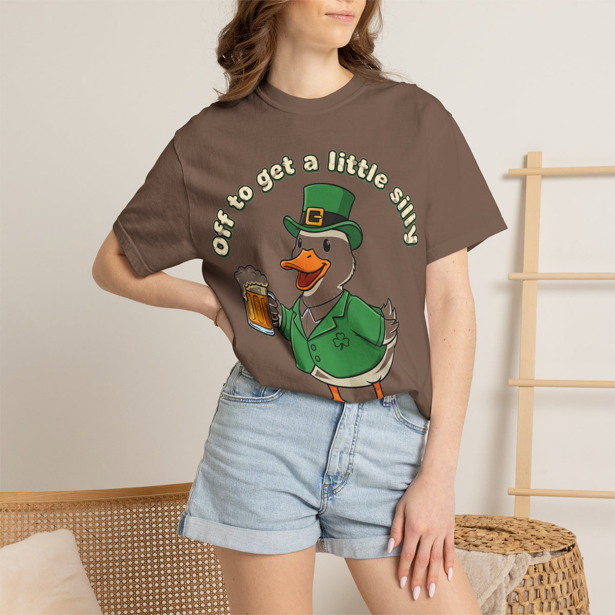 Off To Get A Little Silly Duck Shirt, Leprechaun Suit Beer Duck Tee, Funny St Patricks Day Shirt, Irish Gift