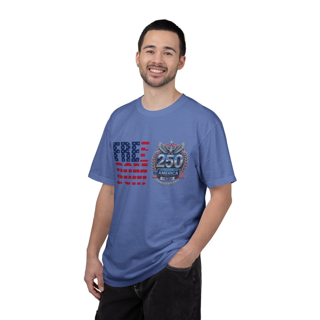 Freedom 250 Stacked Shirt, America Semiquincentennial Crest Tee, Patriotic 1776-2026 Shirt, July 4th Gift