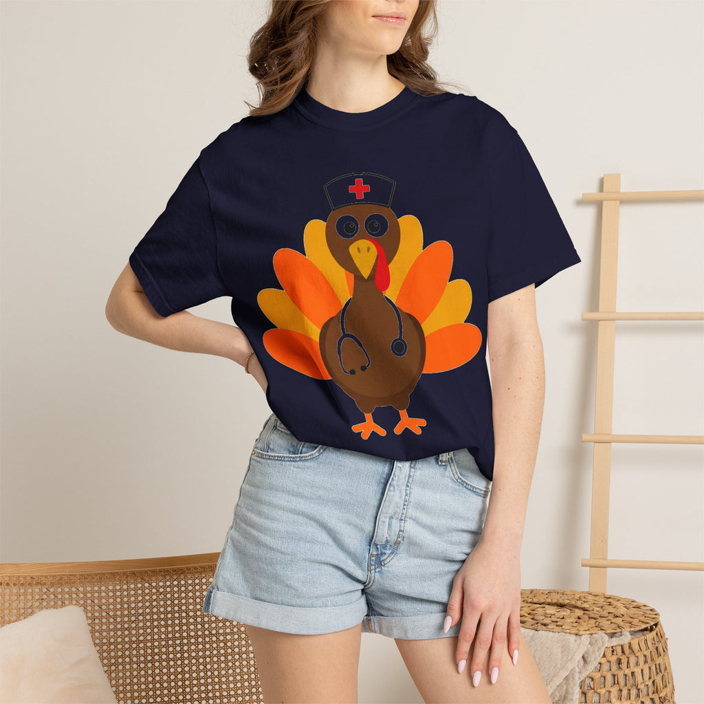 Nurse Turkey Shirt, Funny Thanksgiving Nurse Tee, Stethoscope Turkey Shirt, RN Holiday Gift