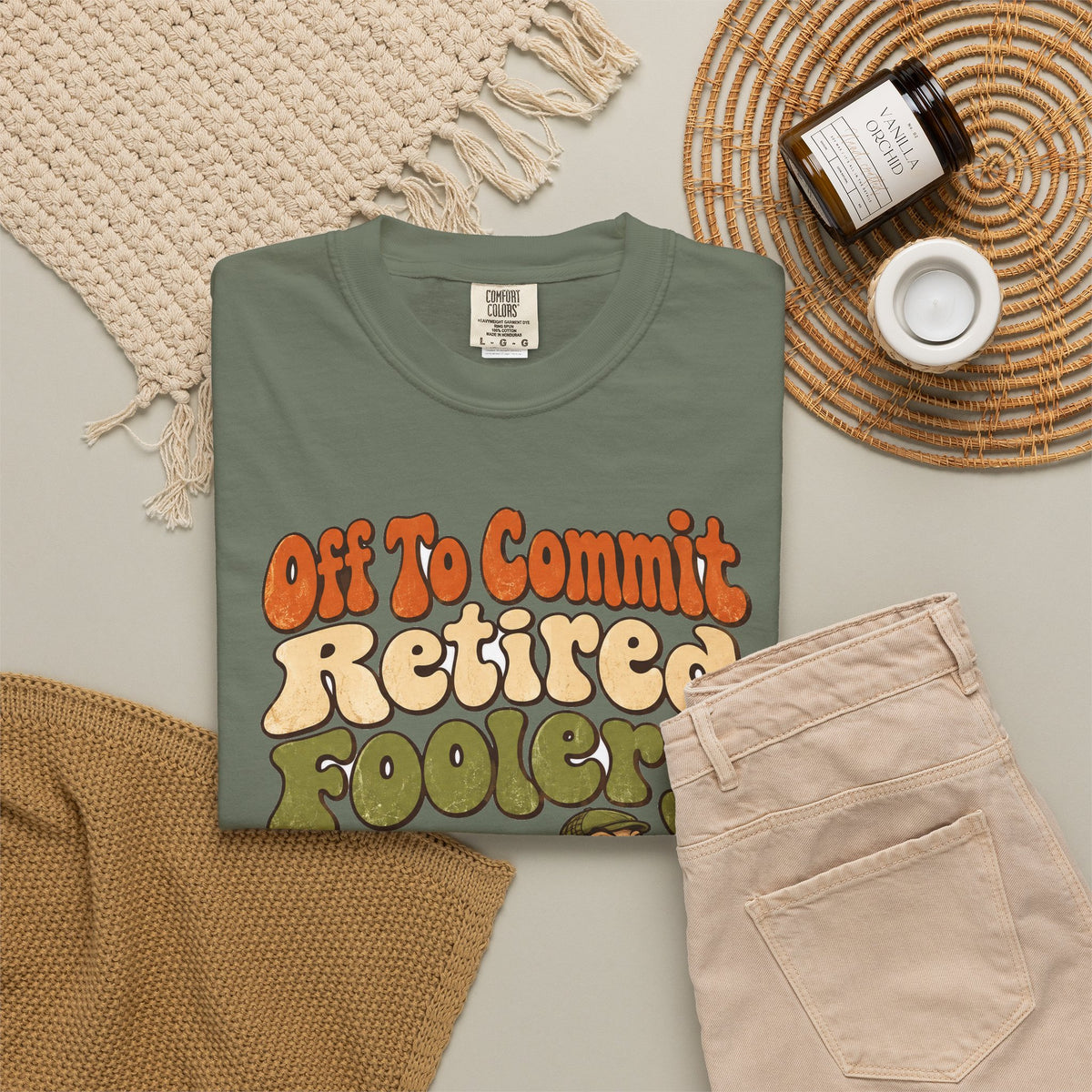 Funny Retirement Shirt Off To Commit Retired Foolery Comfort Colors Shirt, Retirement Gift, Retired Mischief Humor Shirt