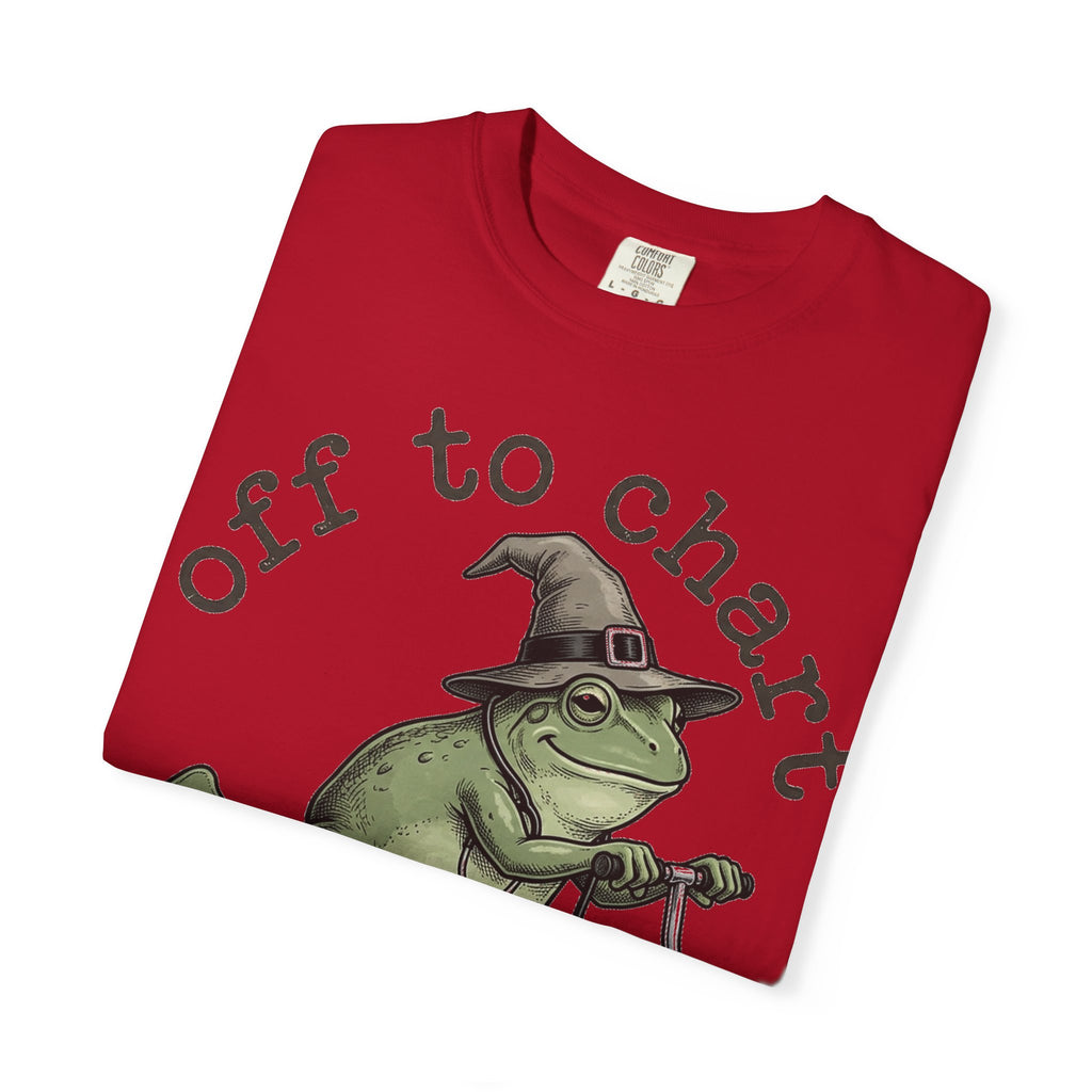 Off To Chart Etched Frog Shirt, Vintage Nurse Frog Scooter Tee, Charting Humor Shirt, RN Gift